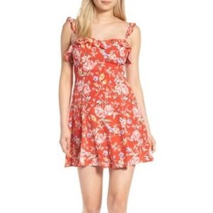 ASTR the Label Ruffle Floral Minidress